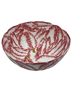 PINK AND WHITE CERAMIC BOWL