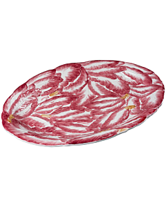 PINK AND WHITE CERAMIC PLATTER