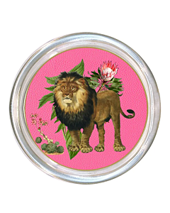 PINK LION WINE COASTER/TRINKET TRAY