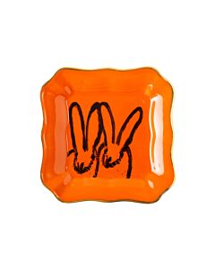HUNT SLONEM TRINKET PORTRAIT PLATE IN 4 COLORS