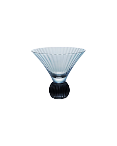 PLEATED MARTINI GLASS BLUE