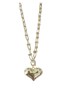 PUFFED HEART NECKLACE