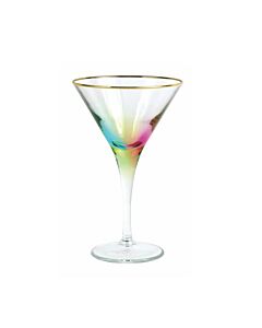 RAINBOW MARTINI GLASS