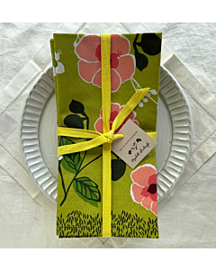 SET OF FOUR MATCHA DINNER NAPKINS