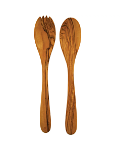 SET OF OLIVE WOOD SALAD SERVERS