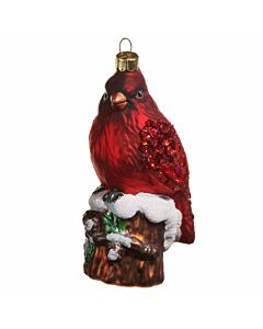 SITTING CARDINAL ORNAMENT