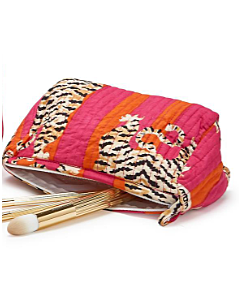 SMALL FUSCIA TIGER POUCH