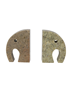 SOAPSTONE ELEPHANT BOOKENDS