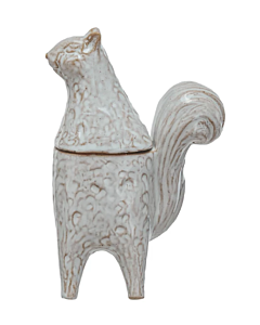 STONEWARE SQUIRREL JAR