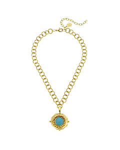 SUSAN SHAW AQUA QUARTZ NECKLACE