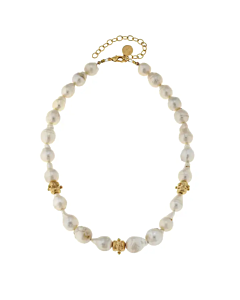 SUSAN SHAW BAROQUE PEARL NECKLACE