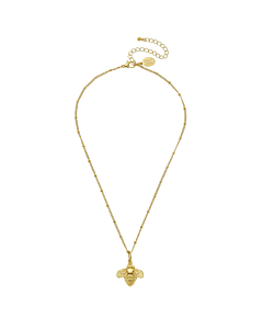 SUSAN SHAW GOLD BEE NECKLACE