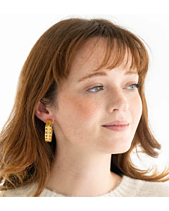SUSAN SHAW GREEK KEY EARRINGS