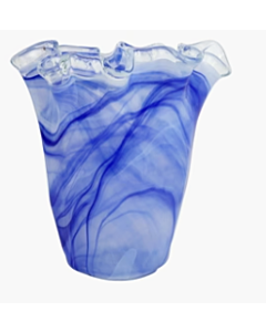 TALL COBALT ONDA VASE VIETRI