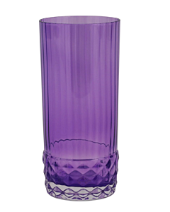 TALL PURPLE VIETRI GLASS TUMBLER