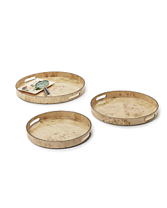 Tray Burled Wood Med Round