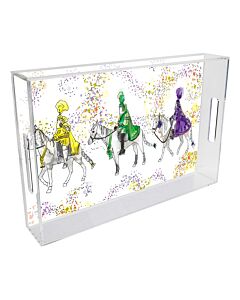 Tray Lucite Three Horsemen
