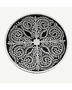 Tray Round Blk & Wht
