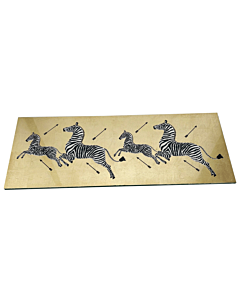 Tray Zebras Gold 20X8