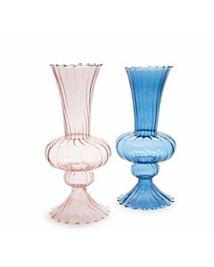 Vase Fluted Swirl Pink Or Blue
