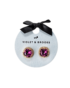 VIOLET AND BROOKS PURPLE SPARKLE EARRINGS