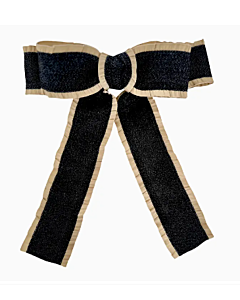 WINNIE HAIR BOW BLACK AND SOFT GOLD