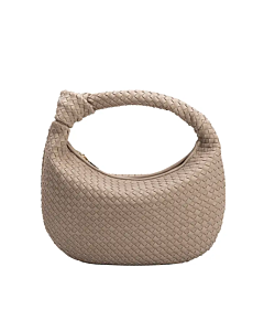 WOVEN MUSHROOM VEGAN TOP HANDLE HANDBAG