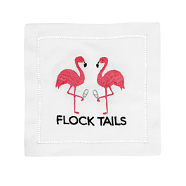 AUGUST MORGAN COCKTAIL NAPKINS SET/4 FLOCKTAILS