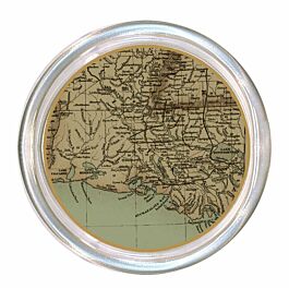 WINE COASTER LOUISIANA MAP